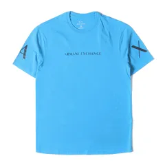 【新品】ARMANI EXCHANGE アルマーニエクスチェンジ Tシャツ サイズ:XS / ロゴ クルーネック Tシャツ / REGULAR / ブルー / トップス カットソー 半袖【メンズ】