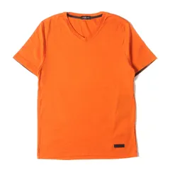 BLACK LABEL CRESTBRIDGE ブラック レーベル クレストブリッジ Tシャツ サイズ:M / Vネック プレーン Tシャツ / MADE IN JAPAN / オレンジ / トップス カットソー 半袖【メンズ】【中古】
