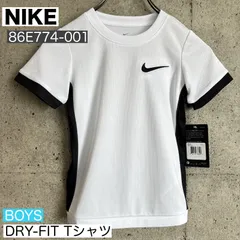 SALE 【新品】 NIKE ナイキ キッズ DRI-FIT ドライフィット Tシャツ ホワイト 4サイズ 3〜4歳 半袖 86E774 001 ホワイト×ブラック リトルキッズ BOYS GIRLS ボーイズ ガールズ こども 100cm