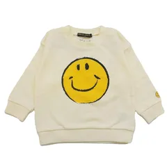 【新品】 [スマイリーフェイス] トレーナー BIGプリント ベビー クリーム 1