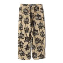 【美品】HYSTERIC GLAMOUR ヒステリックグラマー パンツ サイズ:S / 24SS HYSTERIC MOTEL柄 イージー ワイド パンツ (02241AP12) / ジッパーフライ / ベージュ ブラック / 日本製【メンズ】のサムネイル