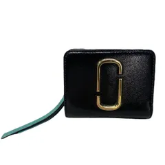 ☆EM1104 MARC JACOBS マークジェイコブス レディース 財布 折り財布 ザ スナップショット ミニ コンパクトウォレット black/honey M0013360 未使用品
