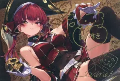 【中古】ポストカード 宝鐘マリン 直筆メッセージ＆箔押し複製サイン入りあかさあい描き下ろしポストカード 「バーチャルYouTuber ホロライブ 宝鐘マリン 誕生日記念2023 誕生日記念フルセット 数量限定ver.」 購入特典