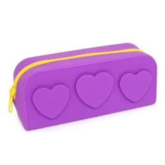 ペンポーチ シリコン 立体 ハート 筆箱 可愛い ペンケースのサムネイル