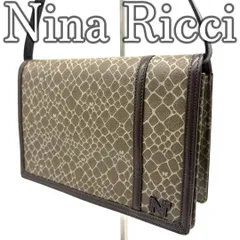 NINA RICCI ジラフ柄 Y2K ショルダーバッグ PVC レザー ニナリッチ Giraffe Pattern Shoulder Bag Vintage
