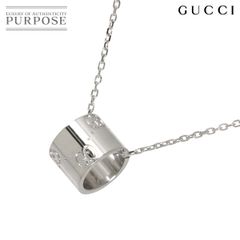 グッチ GUCCI アイコン ネックレス 40cm K18 WG ホワイトゴールド 750 Necklace 90297354