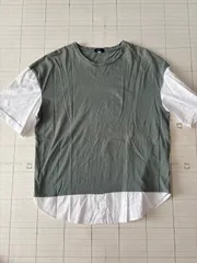 ﾘ2506-⑥-4582 URBAN RESEARCH ITEMS ｱｰﾊﾞﾝﾘｻｰﾁ アイテムズ　レディス　半袖カットソー　綿100% L