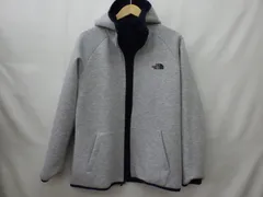 ザ・ノースフェイス リバーシブル テックエアー フーディー NTW61984 パーカー 前ファスナー グレー ネイビー 紺色 レディース Lサイズ 美品