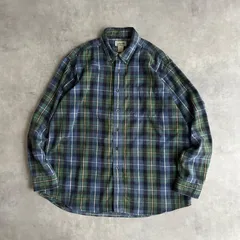 L.L.Bean/エルエルビーン/長袖シャツ/フランネルシャツ/BD/ボタンダウン/チェック/格子柄/L/jmaple
