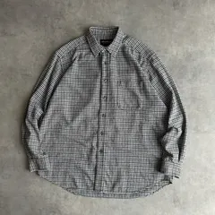 00s/Eddie Bauer/エディーバウアー/長袖シャツ/フランネルシャツ/ガングラブチェック/ギンガムチェック/ハウンドトゥース/小格子柄/千鳥格子/L/jmaple