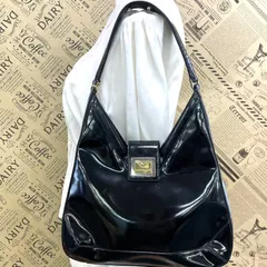 フェラガモ トート ワンショルダーバッグ パテント 黒 フォーマル FX541