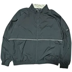 【古着/USED】希少サイズ NIKE  ナイロン ジャケット ゴルフ スポーツ 黒 ブラック 短丈 (XXLサイズ)