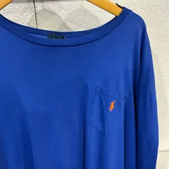 古着 XXL ロンT 長袖 青 ブルー ワンポイント ラルフ ポロ Ralph Lauren