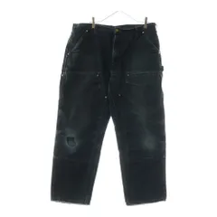 CARHARTT (カーハート) 00s DOUBLE KNEE WORK PANTS USA製 ダブルニーワークパンツ アメリカ製 ブラック B01 BLK