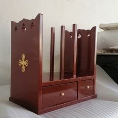 螺鈿細工 3段 階段箪笥 両面 唐木 飾棚 引き出し 小物入れ チェスト 小
