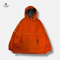 90s Abercrombie&Fitch Nylon Anorak Parka オレンジ L
