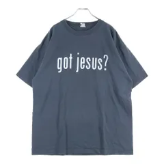 00s got Jesus? ゴットジーザス メッセージtシャツ L 墨黒 90年代 90s アメリカ製 ジーザス・リザード ブラック 黒 │ヴィテージ