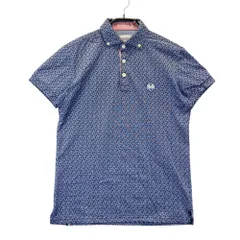 サイズ：02 TOVHO トヴホ  半袖ポロシャツ 花柄 ネイビー系 [240101529935] ゴルフウェア メンズ ストスト