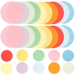 新品 VILLCASE スーツ 100枚 手作りの切り紙 10cm 丸い折り紙 丸い切り抜き紙サークル 創造的な切り絵 段ボールのサークル クラフト紙のカット 切り紙キット 論文 マニュアル 紙吹雪 子