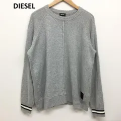 DIESEL ディーゼル トレーナー 長袖 トレーナー ニット カットソー 長袖 スウェット 切替 L グレー