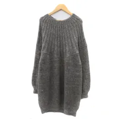 ローズバッド ROSE BUD ニットワンピース ミニ丈 長袖 F グレー /YK20のサムネイル