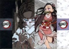 [중고] 클리어 파일 21화 무늬 아이 캐치 A4 클리어 파일 세트(2장들이) [귀멸의 칼날×ufotable cafe 제7기]