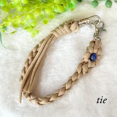 パラコード ラピスラズリ 花ストラップ スマホストラップ カメラストラップ ハンドメイド ラピス