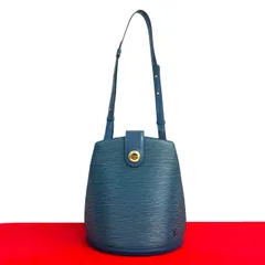 極 美品 LOUIS VUITTON ルイヴィトン クリュニー エピ レザー 本革 ワン セミ ショルダーバッグ トートバッグ トレドブルー 292-10