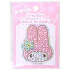 マイメロディ[ダイカットシール]ジュエリーデコステッカー/花 フェイス サンリオ 