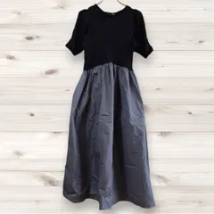 F0209 シュガースプーン SUGAR SPOON ロングワンピース 長袖（F）黒 綿/コットン