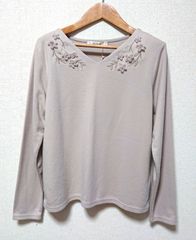 Leilian レリアン シルク混 刺繍ニット 13＋ - メルカリ