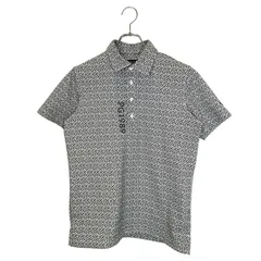 PEARLY GATES パーリーゲイツ ゴルフ 24SS 花柄 半袖 ポロシャツ 053-4160451 4 ブラック×ホワイト メンズ
