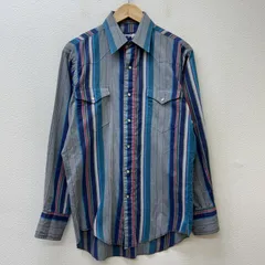 ラングラー USA製 ビンテージ 襟芯入り ストライプ柄 ウエスタン 長袖シャツ メンズ XL ISItems【USED】【古着】【中古】50134253