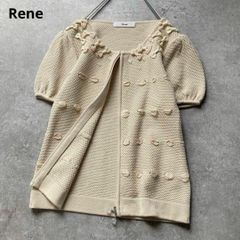 未使用品♡Reneルネ2025♡メッシュカーディガン お花ボタン 34 - メルカリ