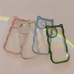 4色展開 電鍍 猫耳 ウェーブ デザイン iPhone ケース 透明 ソフト 精巧な穴あけ 猫耳 可愛い iPhone 16/15/14/13/12/XR 対応
