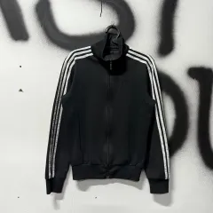 アディダス 00s ファイヤーバード オール ブラック グラフィック ジップアップ ジャージ ジャケット