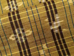 紬　袷　絵絣 絵絣紬着物「星の原」 文化遺産オンライン