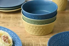 美濃焼 プレス・ド・フラワー 切立ちボウル 13cm  / 花柄 ボール ボウル 北欧風 美濃焼き 日本製