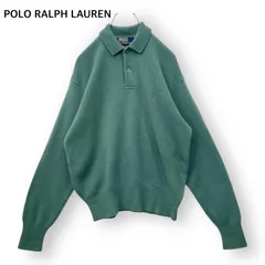ヴィンテージ ポロラルフローレン 長袖 ポロシャツニット ニットポロ ポニー刺繍 Mサイズ Polo By Ralph Lauren メンズ 羊毛 90s
