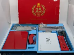 【動作確認済み】Wii 本体 マリオ25周年記念モデル レッド 箱・付属品あり 限定カラー 任天堂