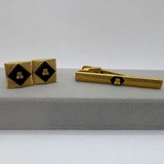 ゴールド ブラック カフリンクス タイバー セット - メルカリ