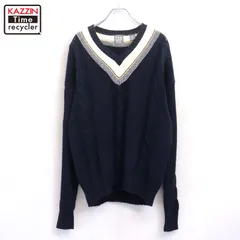 90s イギリス製 vintage GAP Vネック コットン ニットセーター メンズ 表記Mサイズ