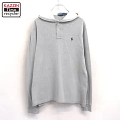 90s vintage RALPH LAUREN フード付き 長袖Ｔシャツ メンズ 表記Lサイズ
