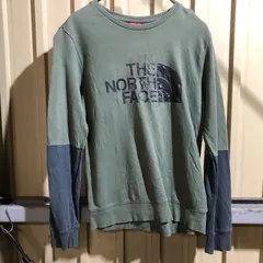 687 THE NORTH FACE トレーナー カーキL ザ・ノースフェイス スウェット ビッグロゴ プリント 古着卸 アメリカ仕入