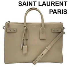 サンローランパリ SAINT LAURENT PARIS サック ド ジュール トートバッグ ショルダーバッグ 2WAY ベージュ レザー レディース 5E225のサムネイル