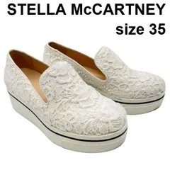 ステラマッカートニー STELLA McCARTNEY スニーカー レース プラットフォーム スリッポン  白 35 22cm前後 レディース S5W389