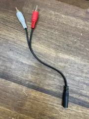 3.5mmステレオミニプラグ（メス）とRCA×2(赤・白)（オス）ケーブル 変換ケーブル