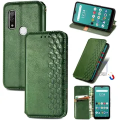 【迅速発送】に適用するArrows we F-51B ケース 手帳型 ノートブック型ビジネスフォンケース 携帯電話保護カバー強い吸引力ノートブック型多機能携帯電話ホルスター財布携帯電話ホルダーバンプパターンテクスチャ耐久性摩擦耐性携帯電話ケース男性と女性に適し