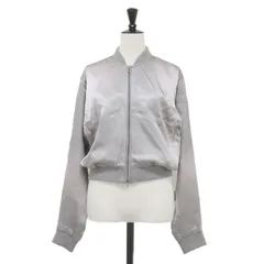 DIESEL ディーゼル ジャケット グレー サイズ:38(M) | サテン ブルゾン | G-KHLOW-N1 | ボンバージャケット | タイニーロゴ プラー 日焼け加工 サテン | アウター ジャンパー 上着【レディース】【中古】のサムネイル