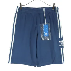 未使用 adidas アディダス トレフォイルロゴ ハーフパンツ M ブルー メンズ 古着